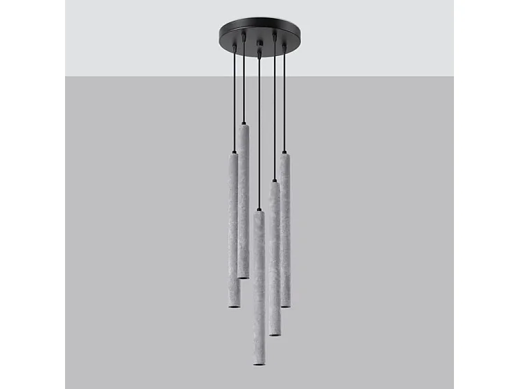 Lampa wisząca PASTELO 5P betonowa 2584841 - obrazek 1