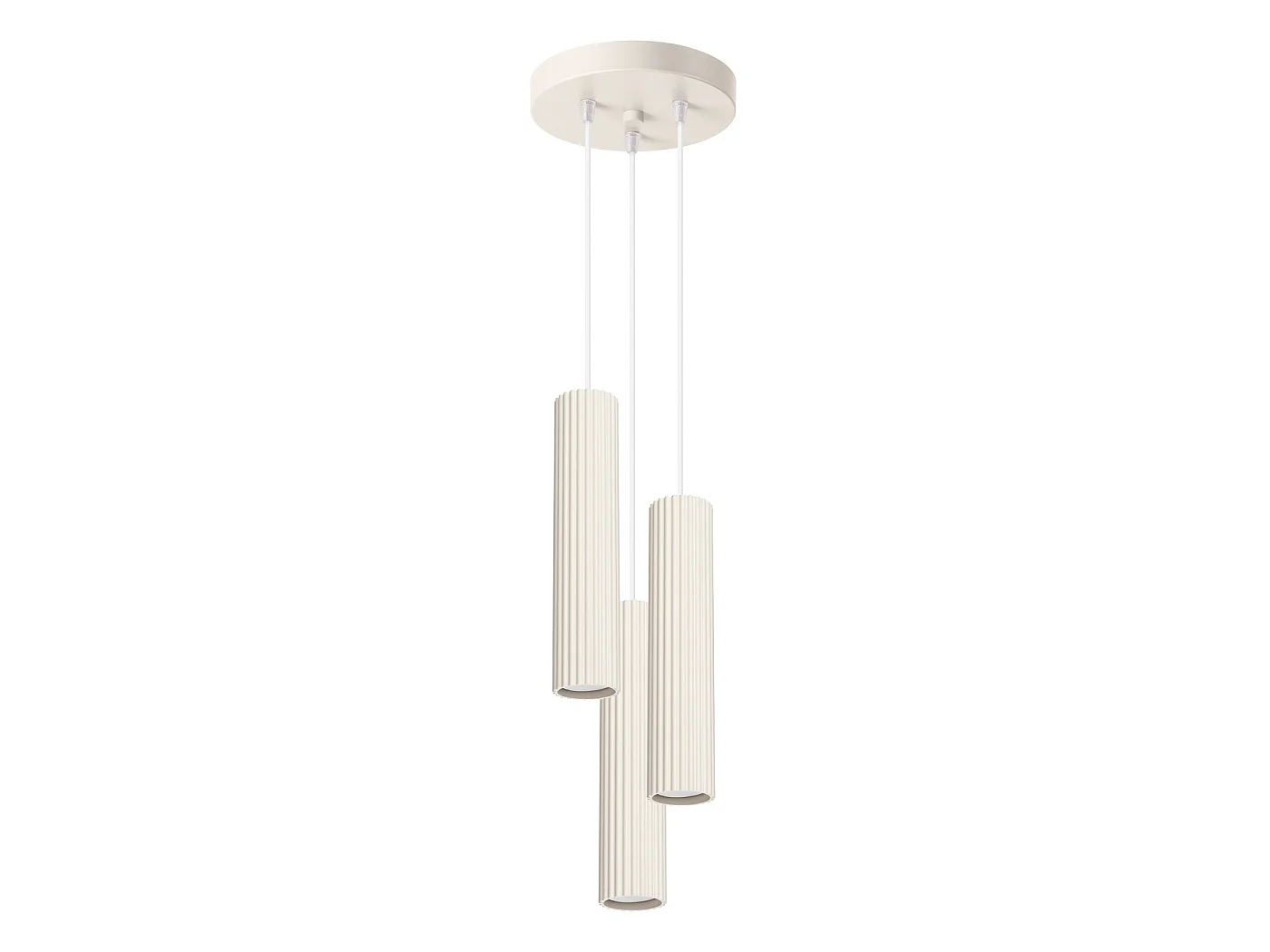 Lampa wisząca minimalistyczny KARBON, aluminium - 3 źródło - L.19.5 x H.108 cm - beżowy 3609457 - obrazek 1