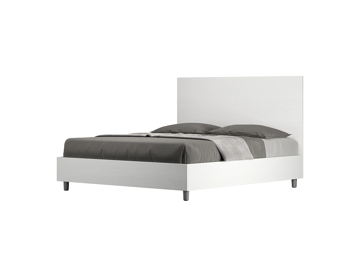 Łóżko wyposażone w stelaż z listwami 160x200 frassino biała New Egos 3602368 - obrazek 1