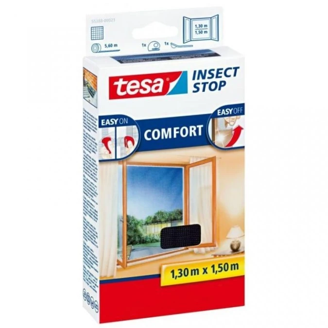 Moskitiera okienna 1,3m x 1,5m czarna /5szt./ 55388‑00021‑01