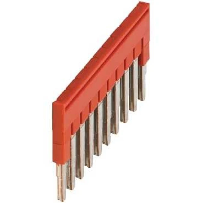 Mostek grzebieniowy 10‑torowy 2,5mm2 czerwony NSYTRAL210 /10 szt./ - obrazek 1