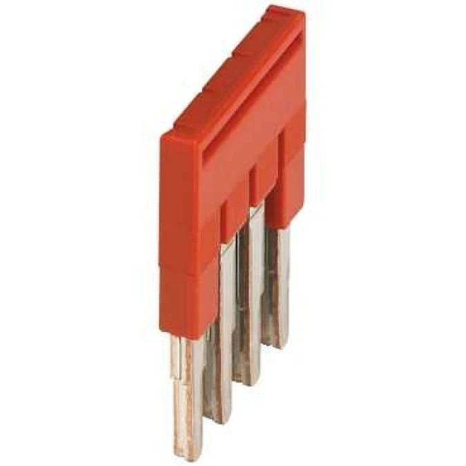 Mostek grzebieniowy 4‑torowy 2,5mm2 czerwony NSYTRAL24 /50 szt./ - obrazek 1