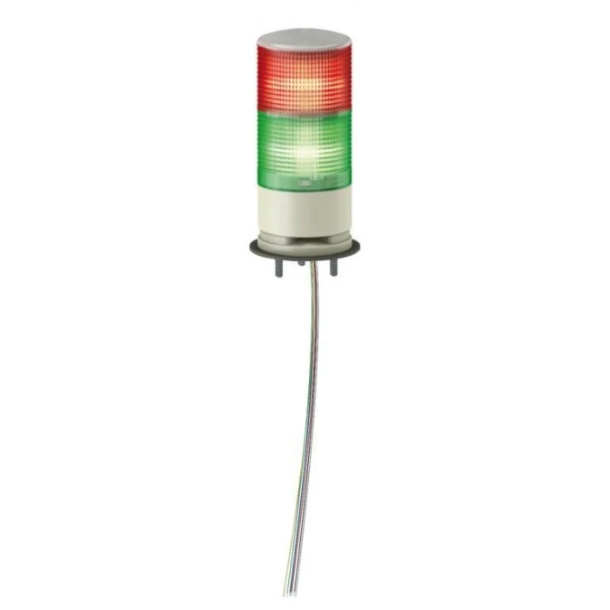 Monolityczne kolumny świetlne, Harmony XVG, 60 mm, czerwony zielony, światło stałe, brzęczyk, montaż na podstawie, IP42, 24V AC/ - obrazek 1