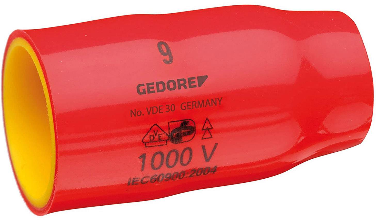 Gedore VDE 30 8 2946394 Kwadrat solidny 10 mm (3/8 cala) Nasadka VDE izolowany 8 mm 3/8" 8 mm 3/8" (10 mm) - obrazek 1
