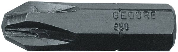Bit krzyżakowy PZ 1 Gedore 890 PZD 1 6553250 stal specjalna chromowo-wanadowa oksydowany C 8 1 szt.