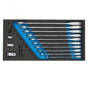 Gedore 2327686 1500 CT1-7 RA Zestaw kluczy płasko oczkowych 14 szt. Rozmiar klucza (metryczny) (tylko do tytułu) 07 – 19