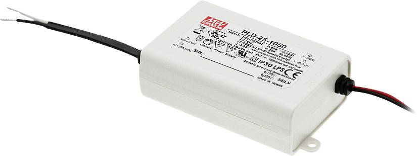 MEAN WELL PLD-25-1050 Sterownik LED Stałonaprądowy 25 W 1.05 A 16 - 24 V/DC nie nadaje się do ściemniania 1 szt. - obrazek 1