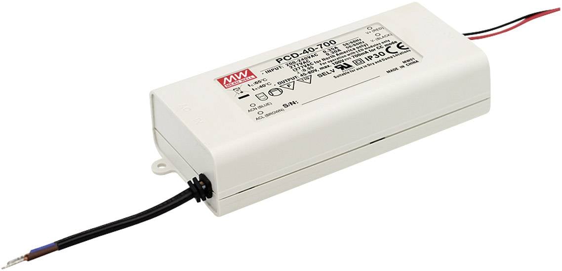 MEAN WELL PCD-40-1050B Sterownik LED Stałonaprądowy 40 W 1.05 A 22 - 38 V/DC Ściemniacz, Układ PFC, Zabezpieczenie przed - obrazek 1