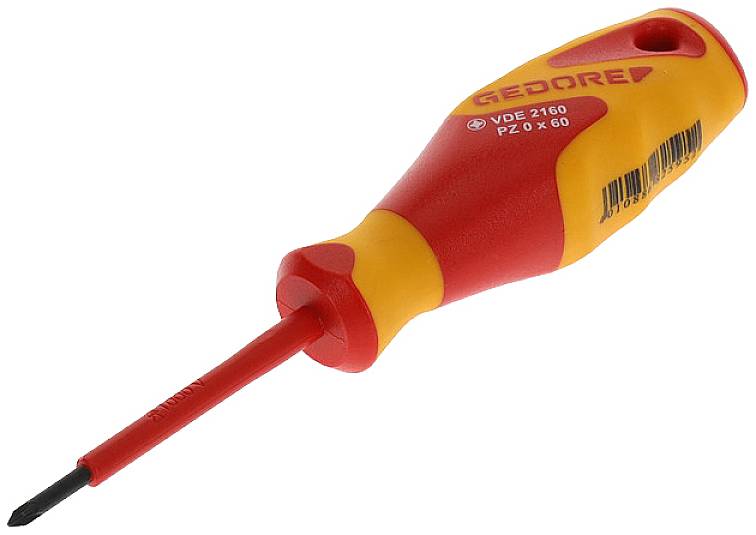 Wkrętak krzyżowy PZ 0 Gedore VDE 2160 PZ 0 1612166 DIN ISO 8764 - obrazek 1