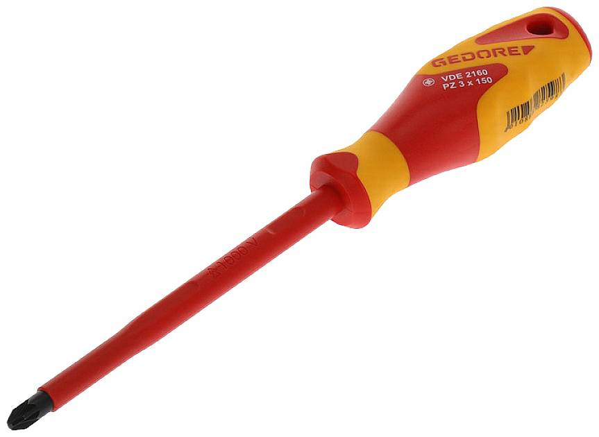 Wkrętak krzyżowy PZ 3 Gedore VDE 2160 PZ 3 1612204 DIN ISO 8764 - obrazek 1