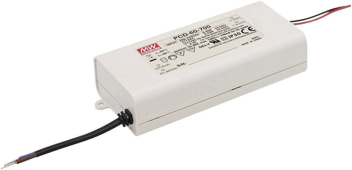 MEAN WELL PCD-60-2000B Sterownik LED Stałonaprądowy 60 W 2 A 18 - 30 V/DC Ściemniacz, Układ PFC, Zabezpieczenie przed pr - obrazek 1