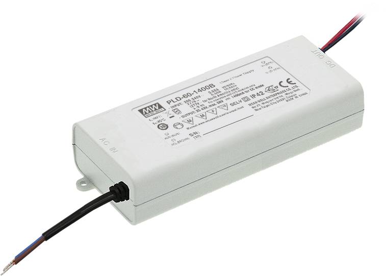 MEAN WELL PLD-60-2000B Sterownik LED Stałonaprądowy 60 W 2 A 18 - 30 V/DC nie nadaje się do ściemniania 1 szt. - obrazek 1
