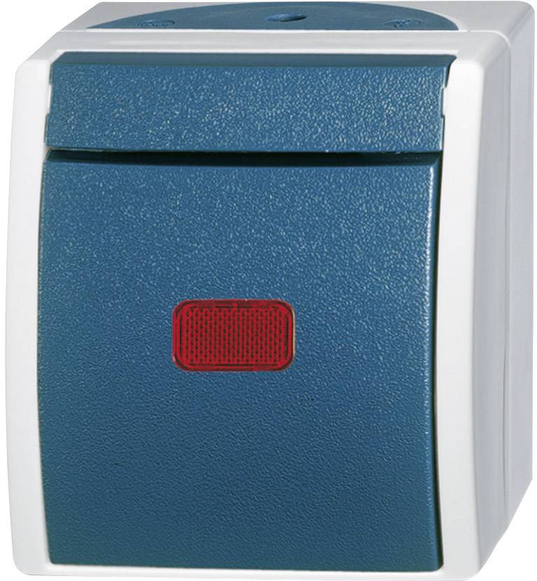 Busch-Jaeger 2601/6 SKW-53 Osprzęt elektroinstalacyjny do pomieszczeń wilgotnych Przełącznik schodowy, Przełącznik z kon - obrazek 1