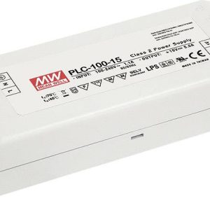 MEAN WELL PLC-100-15 Sterownik LED, Transformator LED Stałonapięciowy, Stałonaprądowy 75 W 5 A 15 V/DC nie nadaje się do