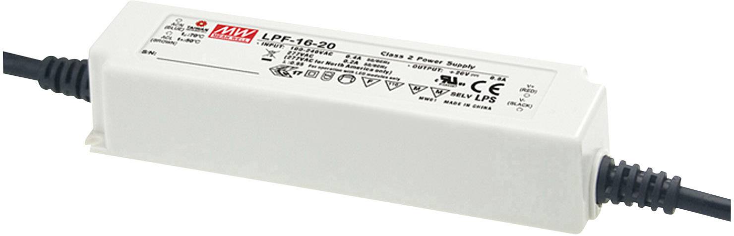 MEAN WELL LPF-16D-36 Sterownik LED, Transformator LED Stałonapięciowy, Stałonaprądowy 16.2 W 0.45 A 19.8 - 36 V/DC Ściem - obrazek 1