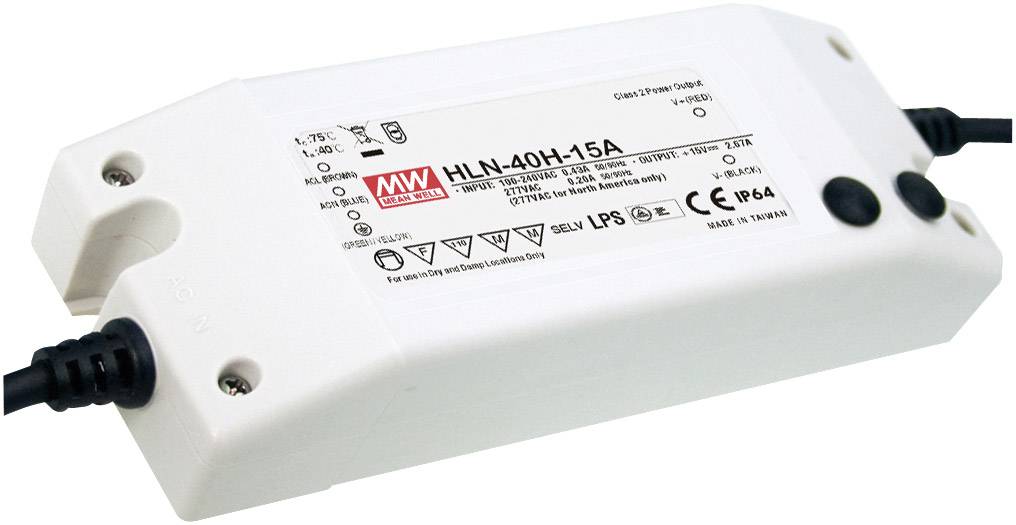 MEAN WELL HLN-40H-48A Sterownik LED, Transformator LED Stałonapięciowy, Stałonaprądowy 40 W 840 mA 28.8 - 48 V/DC Ściemn - obrazek 1