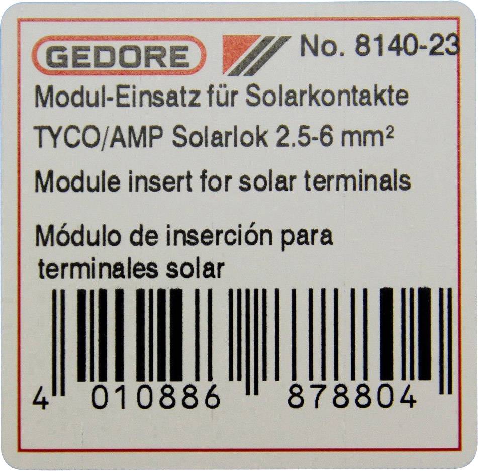 Wkładka do zaciskarki Gedore 8140-23 2078082, 2.5 do 6 mm² - obrazek 1