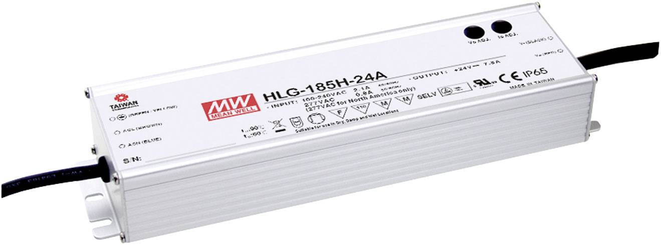 MEAN WELL HLG-185H-12B Sterownik LED, Transformator LED Stałonapięciowy, Stałonaprądowy 156 W 13 A 6 - 12 V/DC Ściemniac - obrazek 1