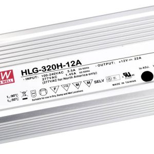 MEAN WELL HLG-320H-15A Sterownik LED, Transformator LED Stałonapięciowy, Stałonaprądowy 285 W 19 A 15 V/DC Układ PFC, Za MEAN WELL HLG-320H-15A Sterownik LED, Transformator LED Stałonapięciowy, Stałonaprądowy 285 W 19 A 15 V/DC Układ PFC, Za