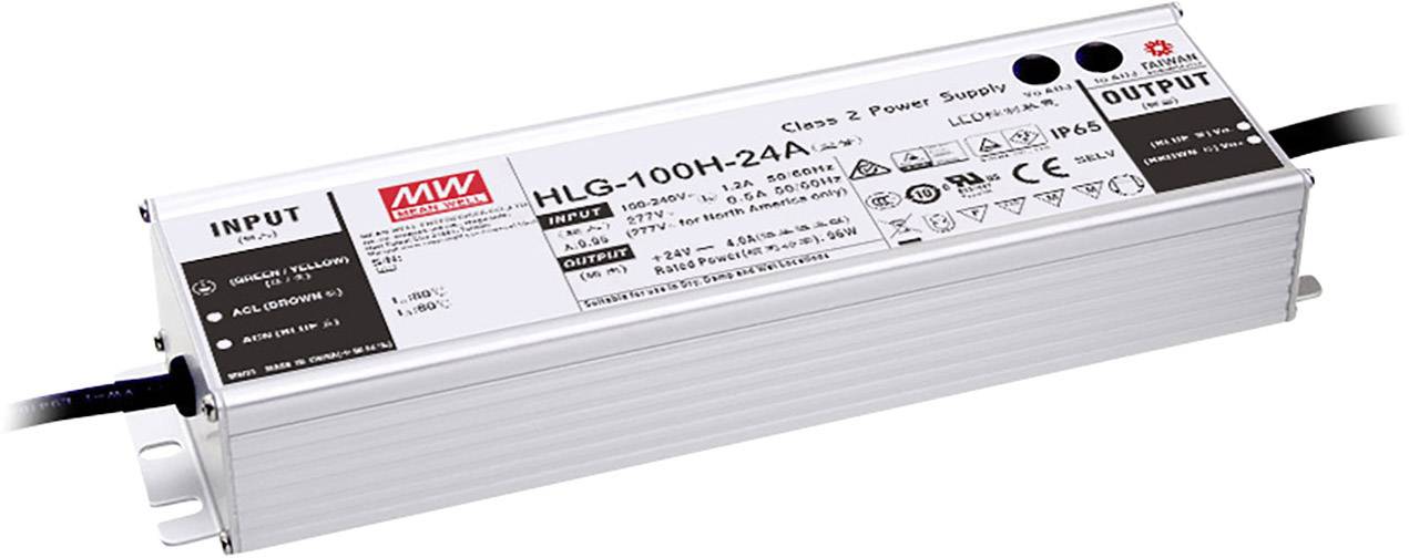 MEAN WELL HLG-100H-36B Sterownik LED, Transformator LED Stałonapięciowy, Stałonaprądowy 95 W 2.65 A 18 - 36 V/DC Ściemni - obrazek 1
