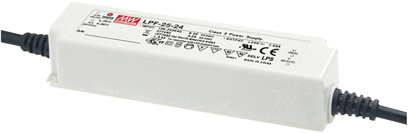 MEAN WELL LPF-25D-12 Sterownik LED, Transformator LED Stałonapięciowy, Stałonaprądowy 25.2 W 2.1 A 6.6 - 12 V/DC Ściemni - obrazek 1