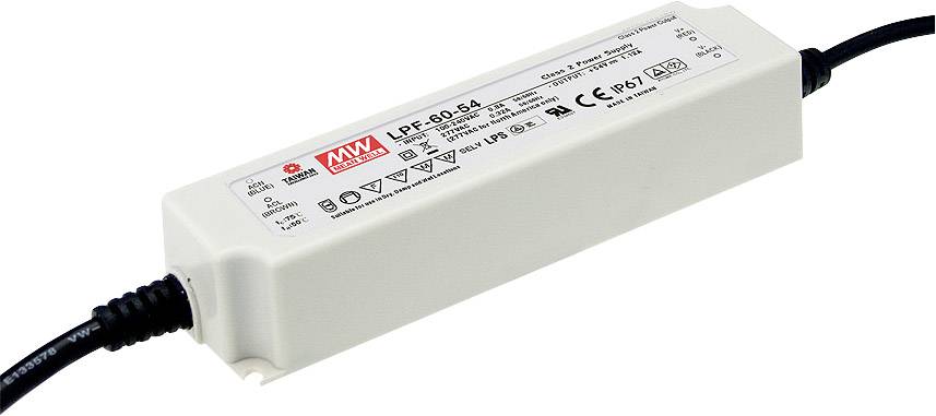 MEAN WELL LPF-60-20 Sterownik LED, Transformator LED Stałonapięciowy, Stałonaprądowy 60 W 3 A 12 - 20 V/DC nie nadaje si - obrazek 1