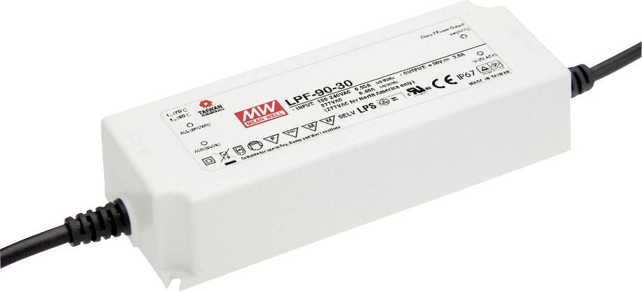 MEAN WELL LPF-90-15 Sterownik LED, Transformator LED Stałonapięciowy, Stałonaprądowy 75 W 5 A 9 - 15 V/DC nie nadaje się - obrazek 1