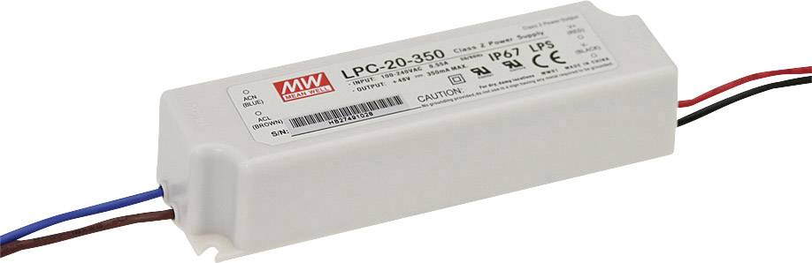 MEAN WELL LPC-20-350 Sterownik LED Stałonaprądowy 16.8 W 0.35 A 9 - 48 V/DC nie nadaje się do ściemniania, Zabezpieczeni - obrazek 1