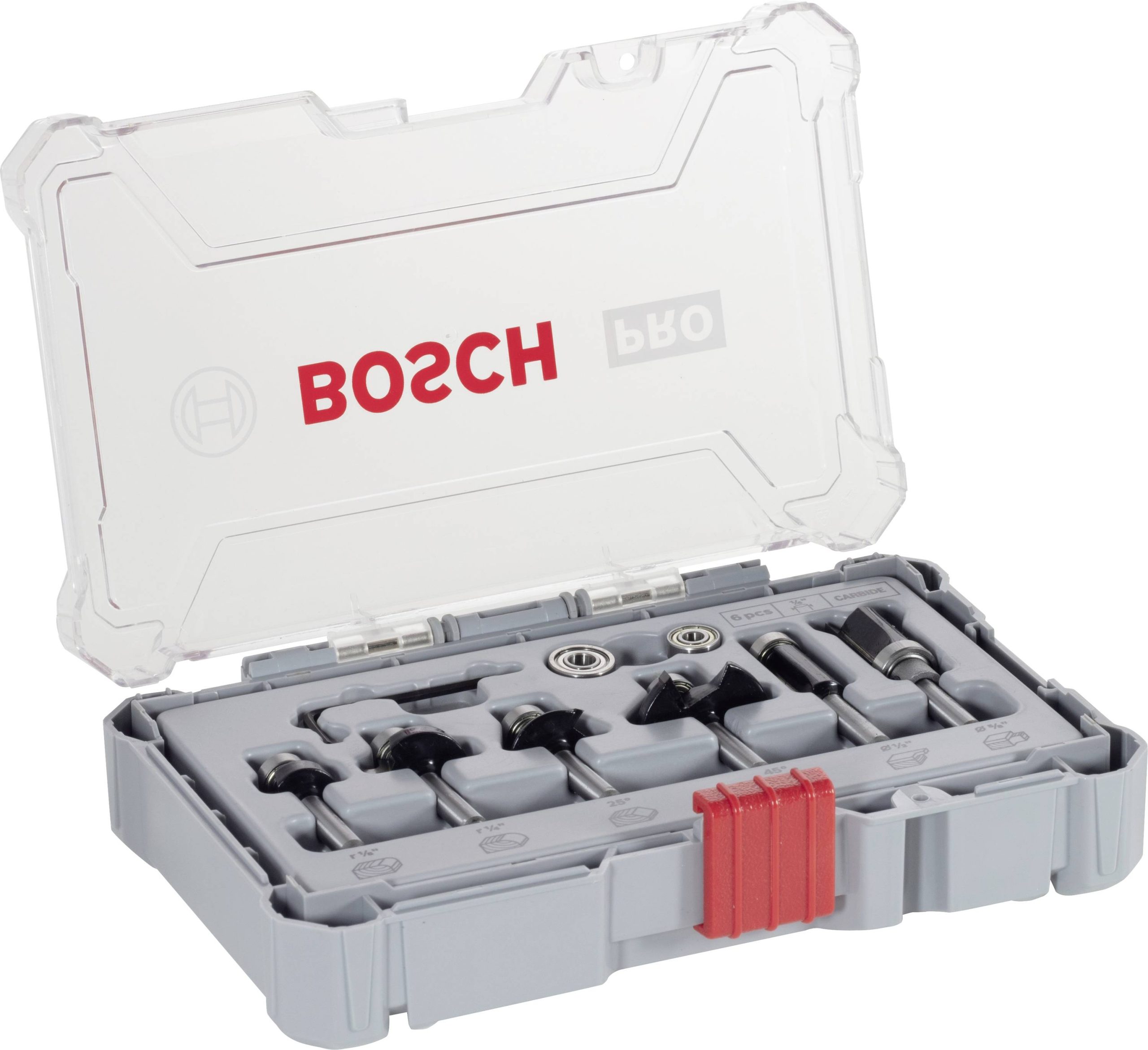 Zestaw frezów do krawędzi i krawędzi, chwyt 1/4 cala, 6 sztuk Bosch Accessories 2607017470 - obrazek 1