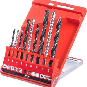 kwb 420400 9 szt. Komplet wierteł uniwersalnych metal, kamień, beton, wyrób kamieniarski, cegła, drewno 4 mm, 6 mm, 8 mm