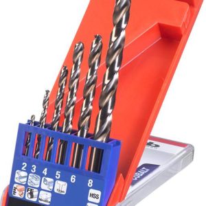 kwb 428040 HSS-Co Zestaw wierteł krętych do metalu 6 szt. 2 mm, 3 mm, 4 mm, 5 mm, 6 mm, 8 mm M35 DIN 338 uchwyt prosty 1