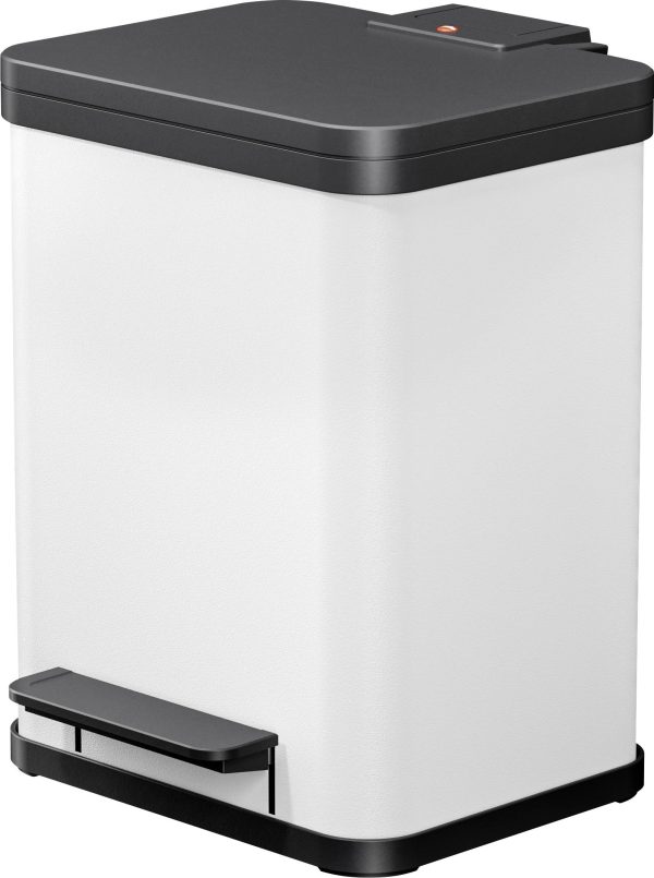 Hailo Öko uno plus M 6192300 Kosz na śmieci 17 l blacha stalowa (S x W x G) 320 x 430 x 340 mm biały Mechanizm z pedałem