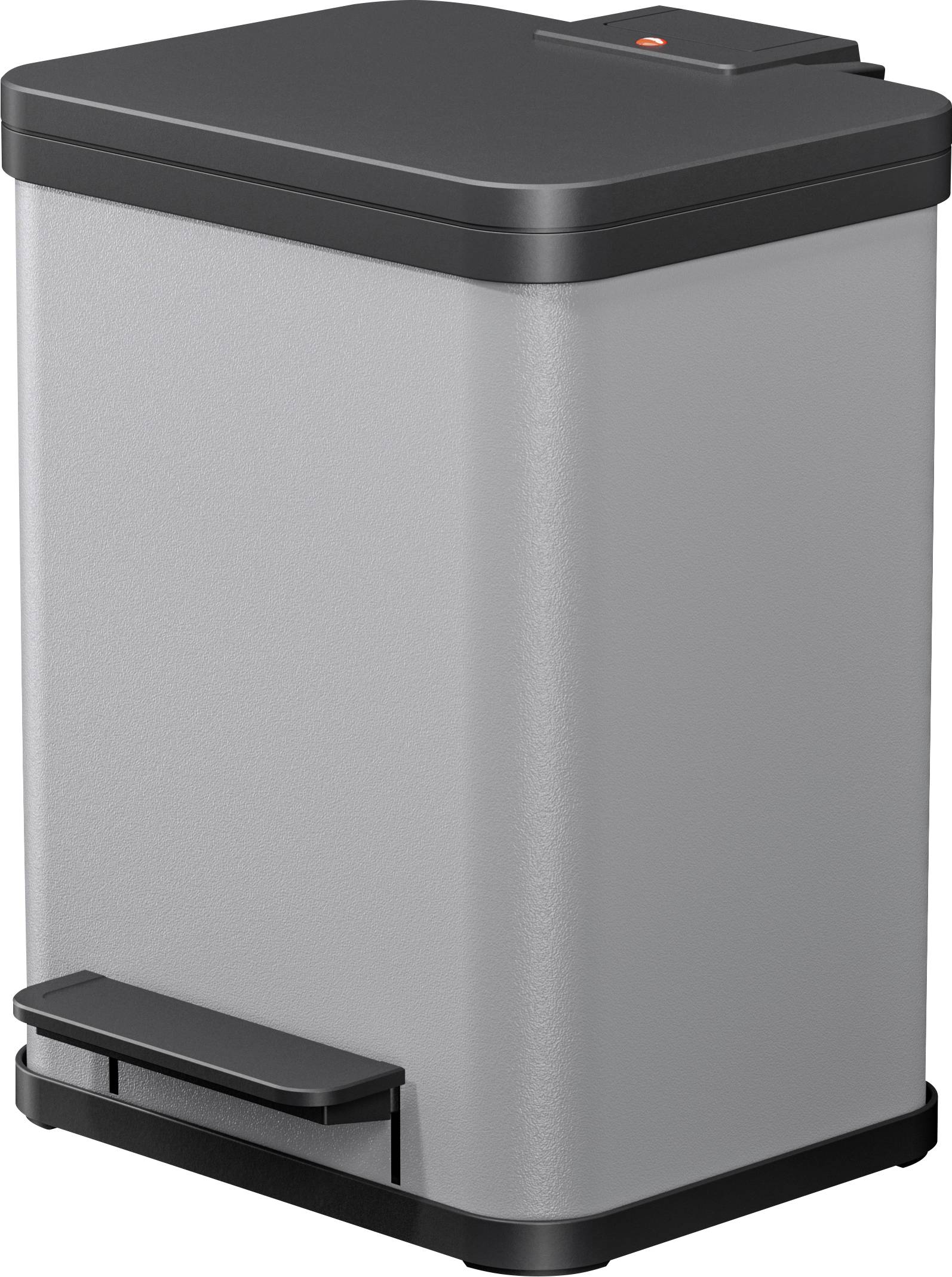 Hailo Öko uno plus M 6192200 Kosz na śmieci 17 l blacha stalowa (S x W x G) 320 x 430 x 340 mm jasnoszary Mechanizm z pe - obrazek 1