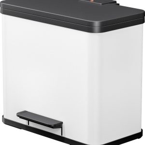 Hailo öko duo plus L 6302300 Kosz na śmieci 26 l blacha stalowa (D x S x W) 470 x 470 x 430 mm biały Mechanizm z pedałem Hailo öko duo plus L 6302300 Kosz na śmieci 26 l blacha stalowa (D x S x W) 470 x 470 x 430 mm biały Mechanizm z pedałem