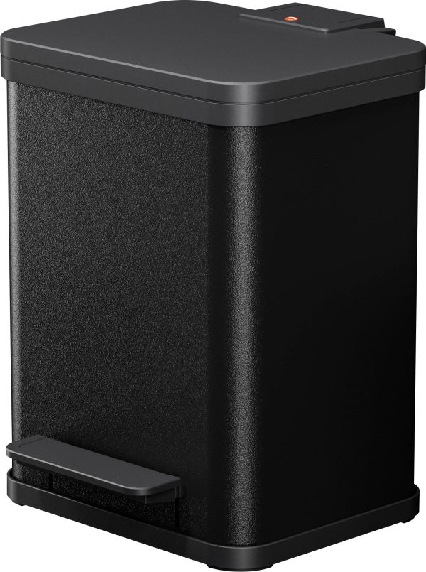 Hailo Öko duo plus M 6222600 Kosz na śmieci 18 l blacha stalowa (D x S x W) 320 x 320 x 430 mm czarny Mechanizm z pedałe