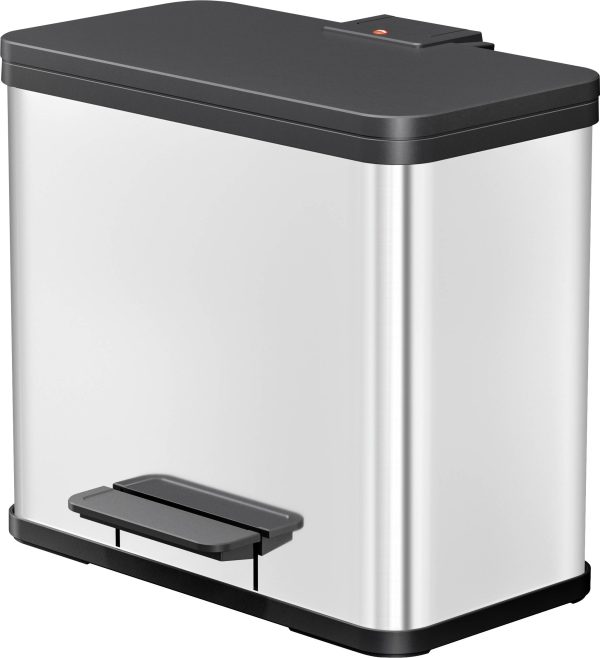Hailo öko trio plus L 6332000 Kosz na śmieci 27 l stal nierdzewna (D x S x W) 470 x 470 x 430 mm stali szlachetnej Mecha