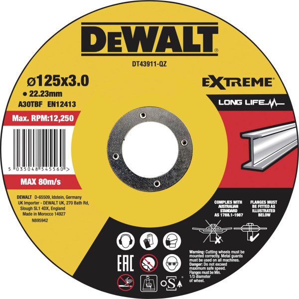 Tarcza tnąca wygięta DEWALT DT43911 DT43911-QZ 125 mm 1 szt.