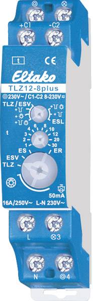 Timer oświetlenia schodowego Eltako TLZ12-8plus 23100832, 2300 W