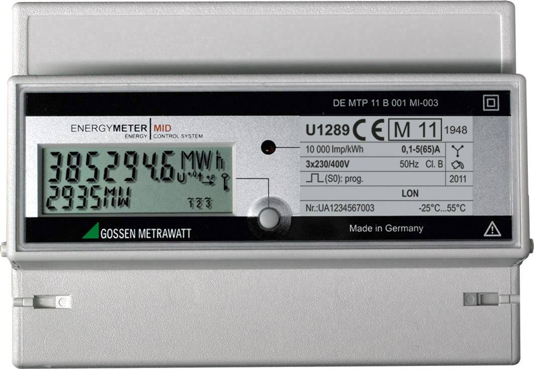 Gossen Metrawatt U1289-V012 U1289-V012 Licznik prądu trójfazowy cyfrowy 65 A Zezwolenie MID: tak 1 szt. - obrazek 1