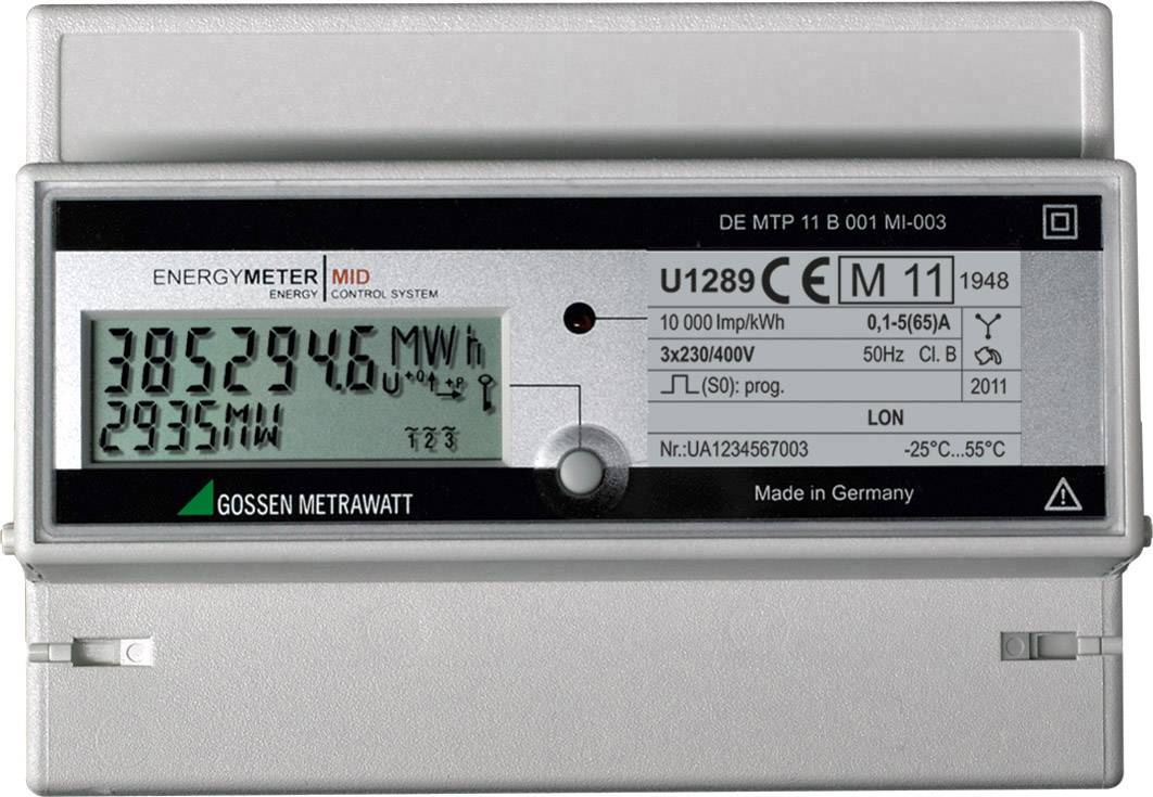 Gossen Metrawatt U1289-V014 U1289-V014 Licznik prądu trójfazowy cyfrowy 65 A Zezwolenie MID: tak 1 szt. - obrazek 1