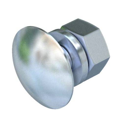 Śruba z łbem grzybkowym z podsadzeniem OBO Bettermann 6406939 8 mm 16 mm 50 szt. - obrazek 1