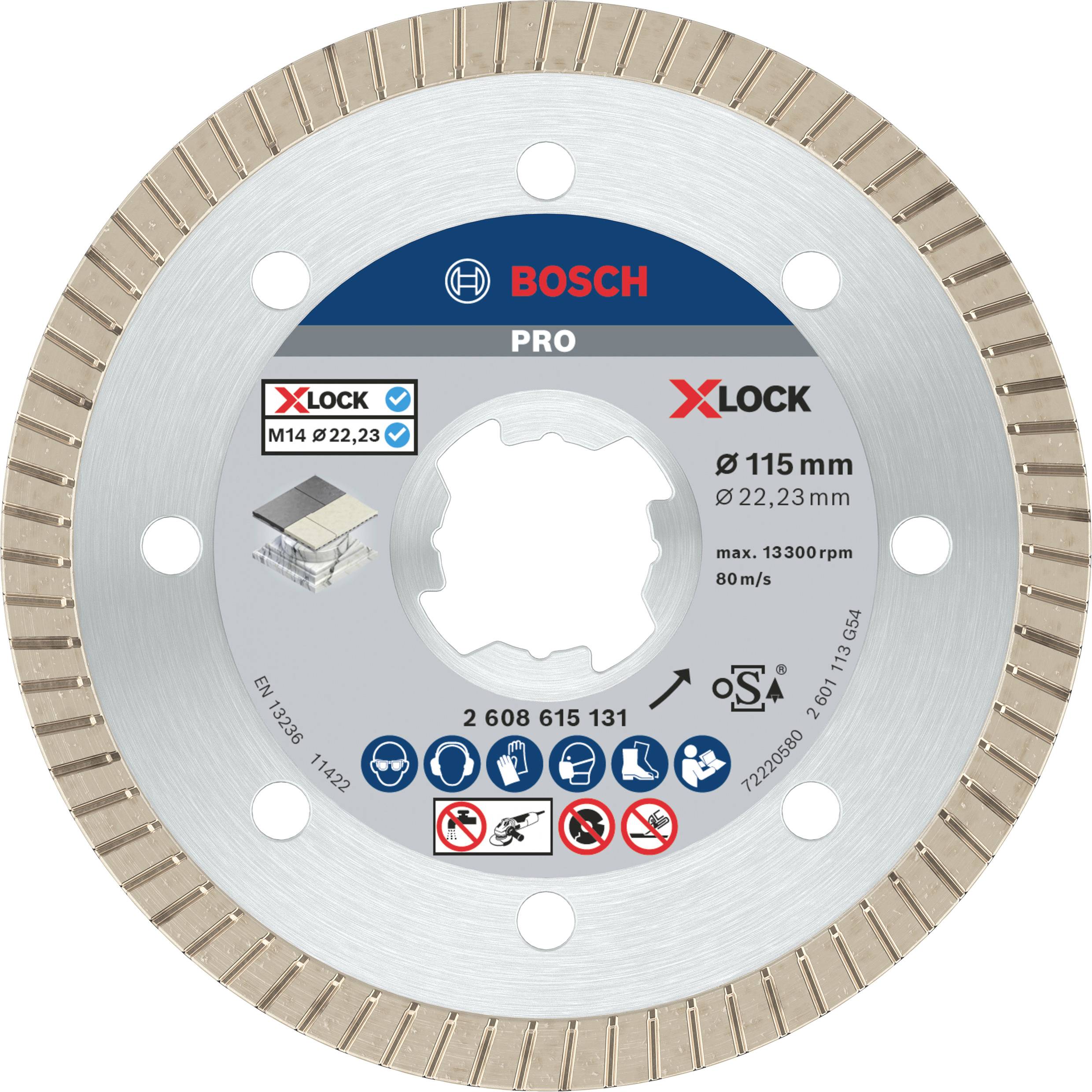Bosch Accessories 2608615131 Bosch Power Tools Tarcza tnąca diamentowa Średnica 115 mm 1 szt. - obrazek 1