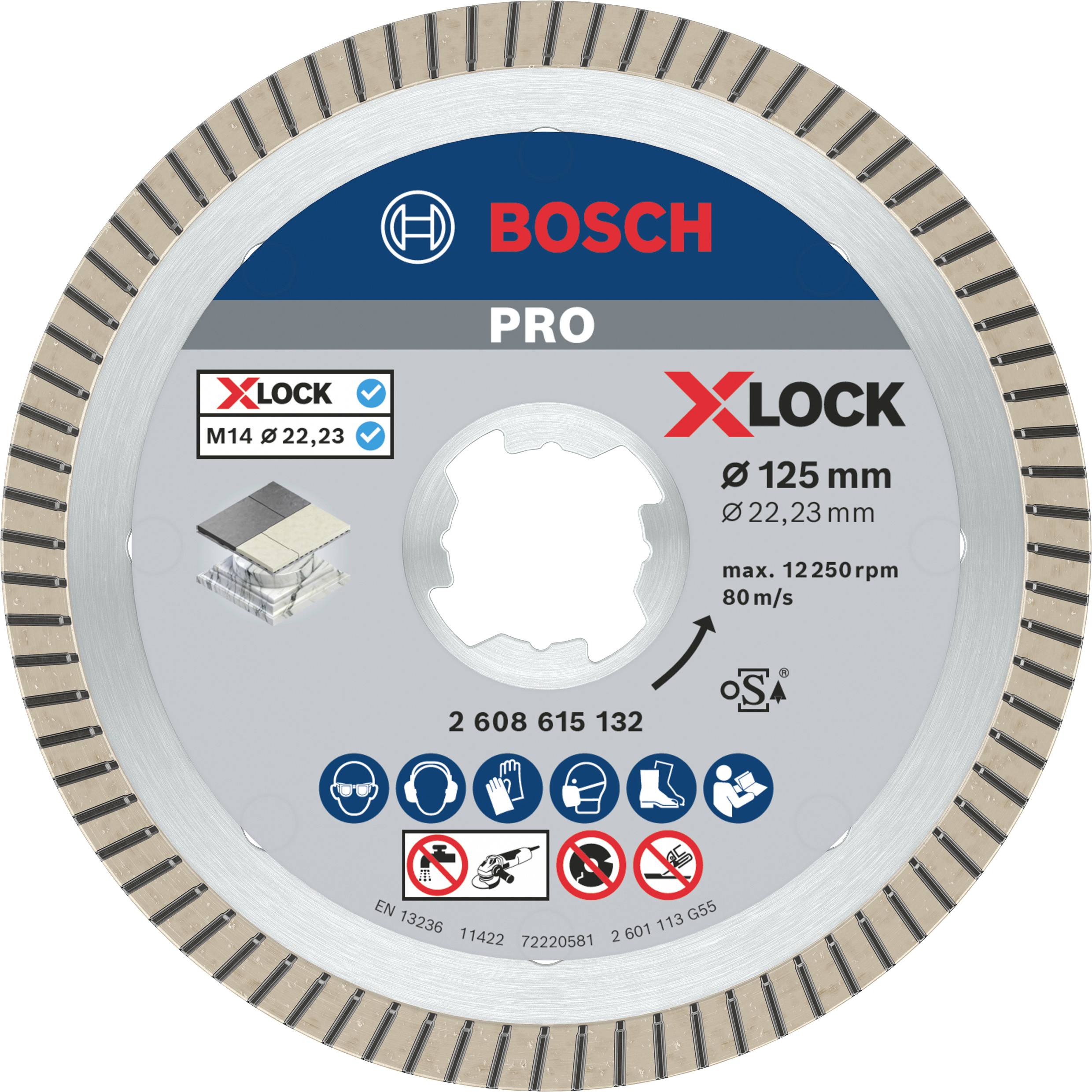 Bosch Accessories 2608615132 Bosch Best for Ceramic Extraclean - Diamant-Schneidscheibe Tarcza tnąca diamentowa Średnica - obrazek 1