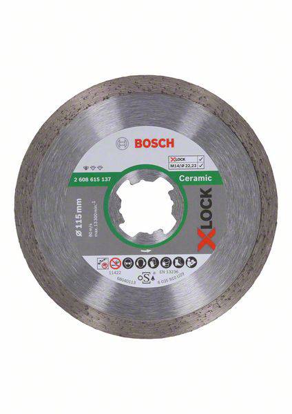 Bosch Accessories 2608615137 Bosch Power Tools Tarcza tnąca diamentowa Średnica 115 mm Średnica otworu 22.23 mm ceramika - obrazek 1
