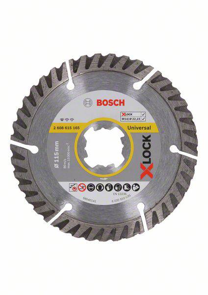 Bosch Accessories 2608615165 X-LOCK Diamanttrennscheibe Sta 115x22,23x1,6x10mm Universal Tarcza tnąca diamentowa Średnic - obrazek 1