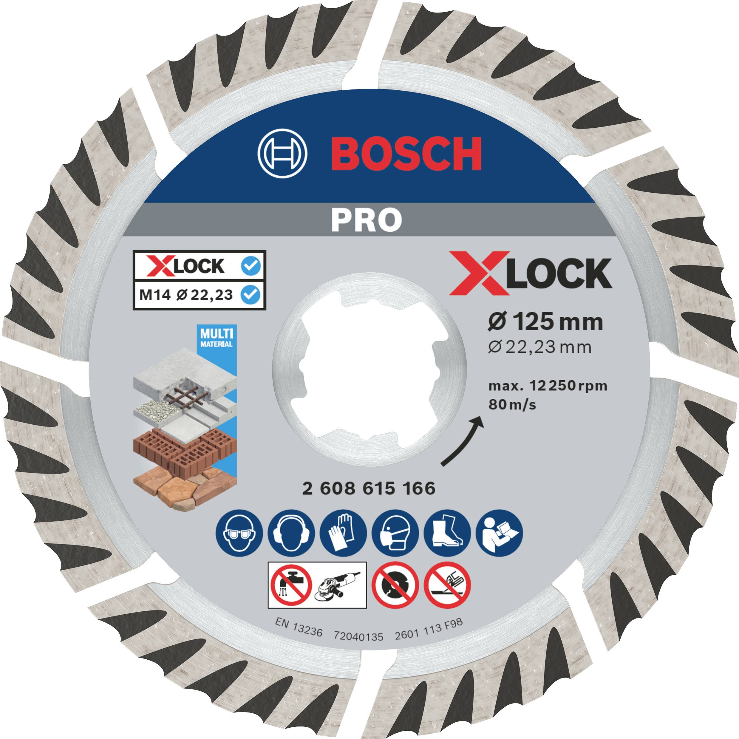 Bosch Accessories 2608615166 X-LOCK Diamanttrennscheibe Sta 125x22,23x1,6x10mm Universal Tarcza tnąca diamentowa Średnic - obrazek 1
