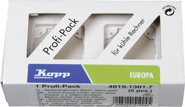 Ramka Kopp, 401913017, 2 x, Europa biały, matowy