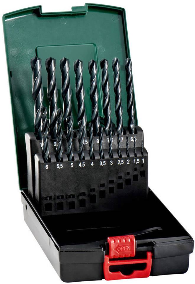 Metabo 627164000 627164000 HSS-R Wiertło kręte do metalu 19 szt. 1 mm, 1.5 mm, 2 mm, 2.5 mm, 3 mm, 3.5 mm, 4 mm, 4.5 mm, - obrazek 1