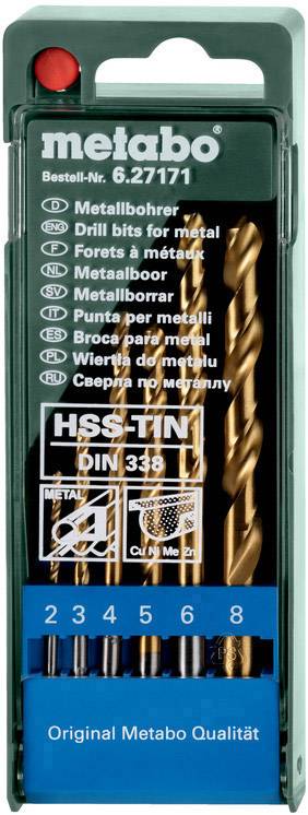 Metabo 627171000 Zestaw wierteł krętych do metalu 6 szt. 2 mm, 3 mm, 4 mm, 5 mm, 6 mm, 8 mm 1 szt. - obrazek 1