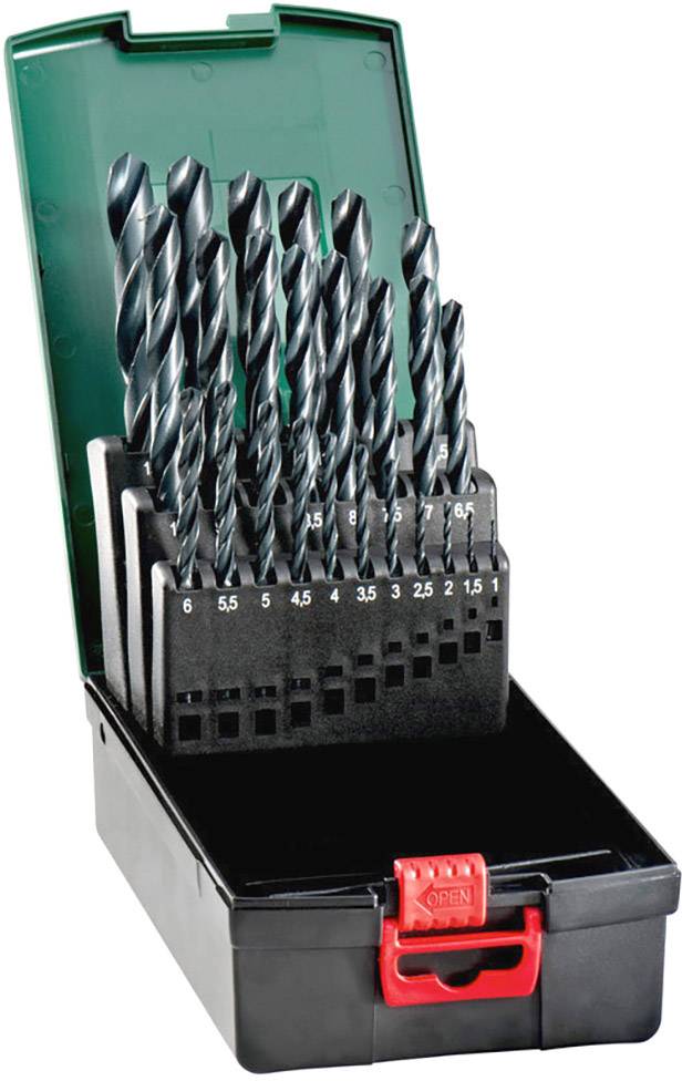 Metabo 627159000 627159000 HSS-R Wiertło kręte do metalu 25 szt. 1 mm, 1.5 mm, 2 mm, 2.5 mm, 3 mm, 3.5 mm, 4 mm, 4.5 mm, - obrazek 1